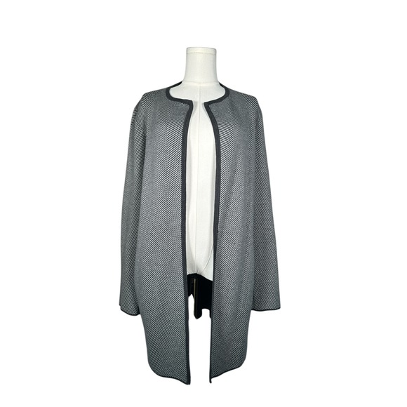 J. Crew Sweaters - J.Crew Herringbone Coatigan Long Cardigan Jacket Charcoal Gray‎ S